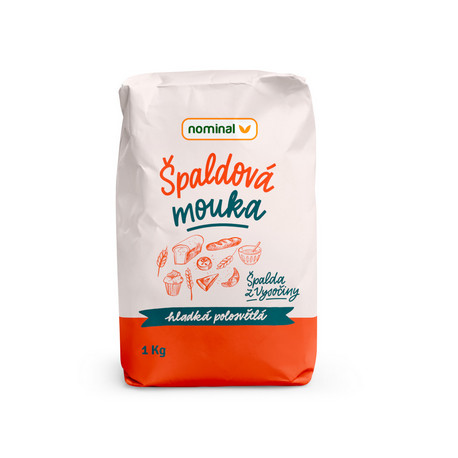 Mouka špaldová - hladká polosvětlá 1 kg / zdravější pšenice, Nominal EXP. 7/23