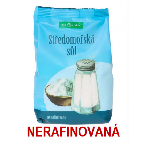 Středomořská sůl nerafinovaná 500g / kvalitní sůl Bio-nebio s.r.o.