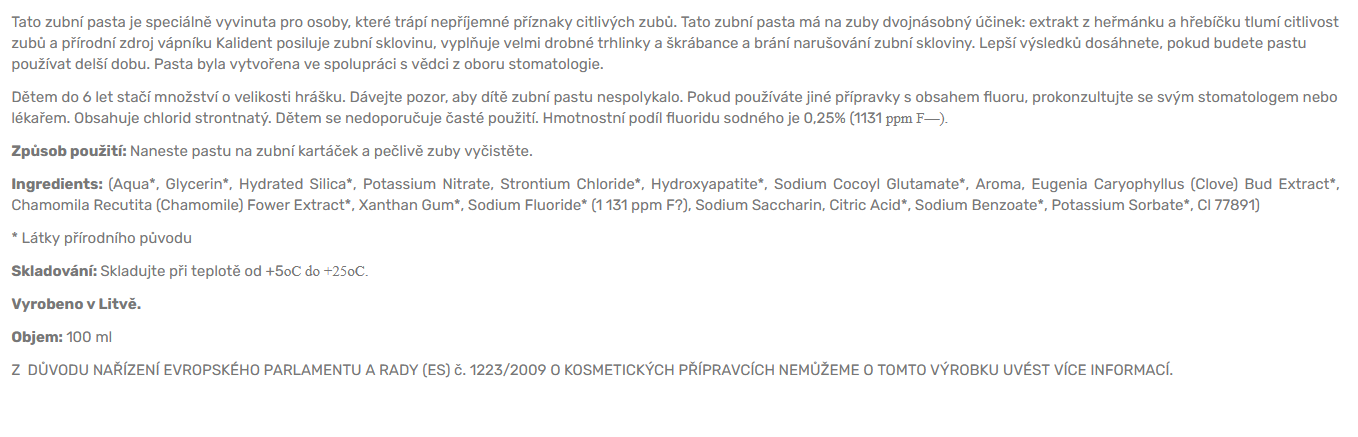 zubní pasta bio